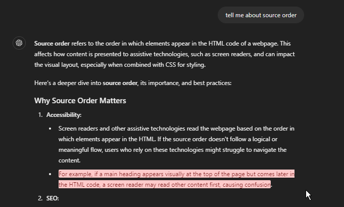 HTMLにおけるsource order(ソースオーダー)ってのを気にしだしたんだけど、 HTMLにおけるsource order(ソースオーダー)ってのを気にしだしたんだけど、