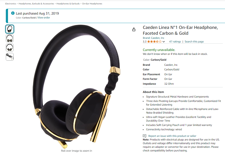 Caeden Linea N°1ってヘッドホンも琴線に触れて買ったんだ。 Caeden Linea N°1ってヘッドホンも琴線に触れて買ったんだ。