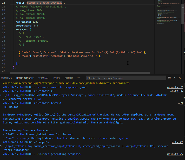 claude api。partially-filled responseってやつぜんぜんリスペクトされないな claude api。partially-filled responseってやつぜんぜんリスペクトされないな